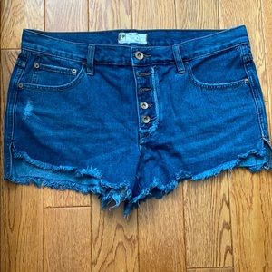 Free People Blue Jean Cutoffs